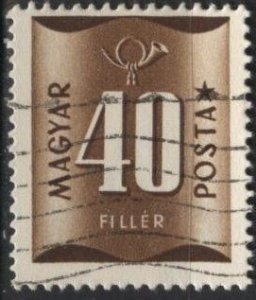 Hungary J205 (used cto) 40f numeral, brown (1951)