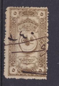 1340  REVENUE OTTOMAN STAMP 5 PARA  USED IN  SAUDI ARABIA FINE USED 