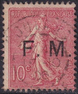 France 1906 Sc M4 military used