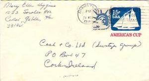 United States Americana Issue 16c Americana on 15c America's Cup Envelope 198...