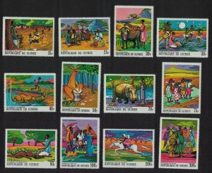 Guinea Paintings of African Legends 12v 1968 MNH SC#504-511+C101-C104