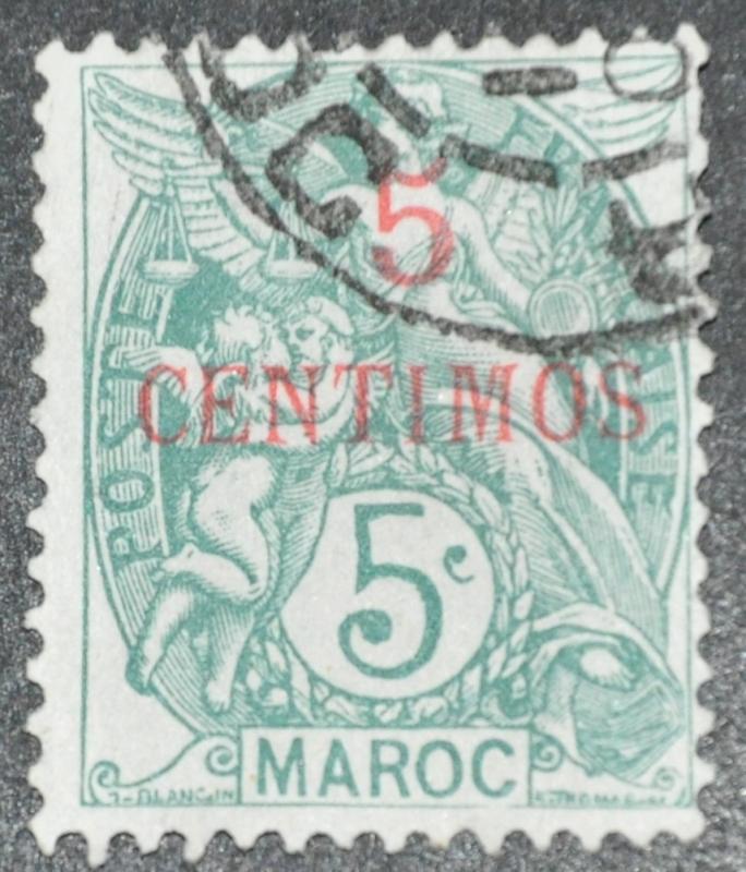 DYNAMITE Stamps: French Morocco Scott #15 – USED