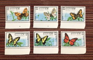 Cambodia 1998 Butterfly Butterflies complete set MNH