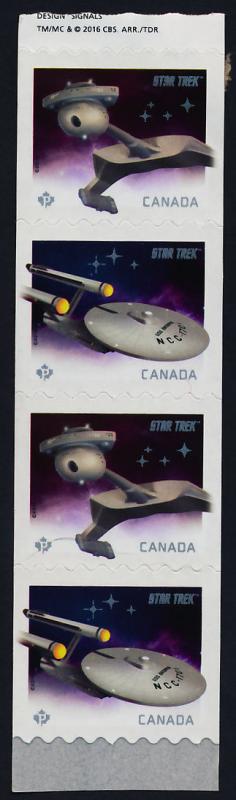 Canada 2914ai end strip MNH Star Trek, Enterprise