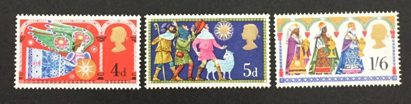 Great Britain 1969 #605-7, Christmas, MNH.