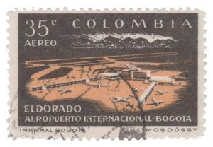 COLOMBIA STAMP 1960. SCOTT # C356. USED. # 2