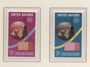 SCOTT   274-275  singles    MNH UN New York 1976