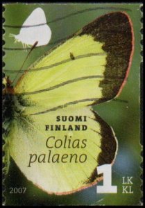 Finland 1296c - Used - (70c) Moorland Clouded Yellow Butterfly (2007) (cv $1.10)