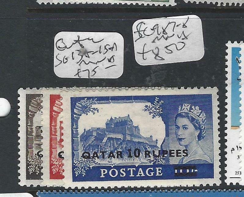 QATAR  (P0106B)  ON GB QEII TYPE II  SG 13A-15A   MNH