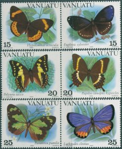 Vanuatu 1983 SG355-360 Butterflies set MNH