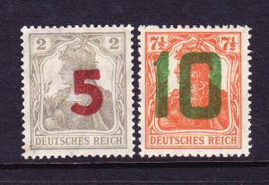 POLAND   1919  GERMAN PROVISIONAL SET 2 MH  Sc 77/78     