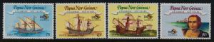 Papua New Guinea 782-5 MNH Christopher Columbus, Ships