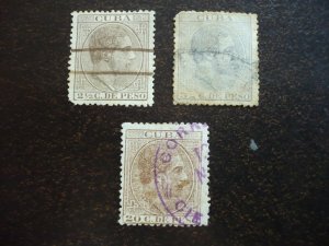 Stamps - Cuba - Scott# 122,125,128 - Used Partial Set of 3 Stamps