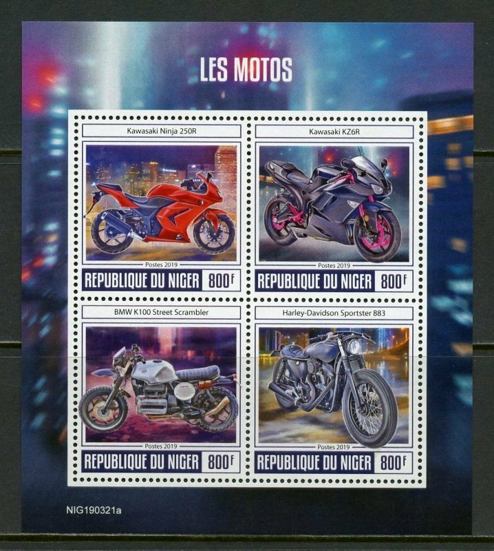 NIGER 2019 MOTORCYCLES SHEET MINT NH