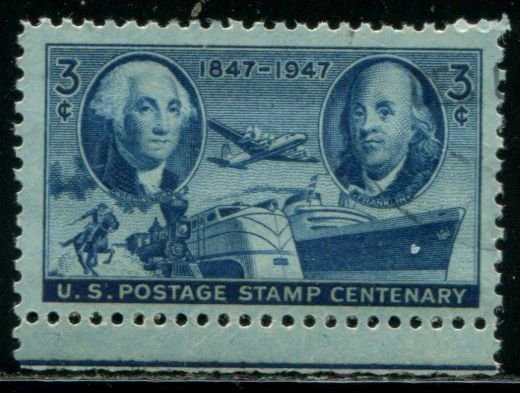 947 US 3c Postage Stamp Centenary, used