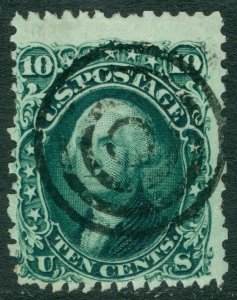 EDW1949SELL : USA 1861 Scott #68 Used. Bullseye cancel. Few short perfs. Cat $60