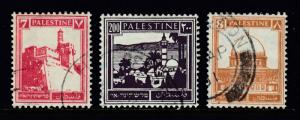 PALESTINE — SCOTT 69//81 (SG 95//103) — 1927 PICTORIALS — USED — SCV $13.00