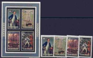 Cook Islands 510-3a MNH Captain Cook, Ships