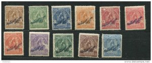 El Salvador 1899 Sc O149-157 O179 O165 O168 MH Overprint