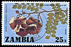 Zambia 161, used, World Forestry Day, Wild Teak