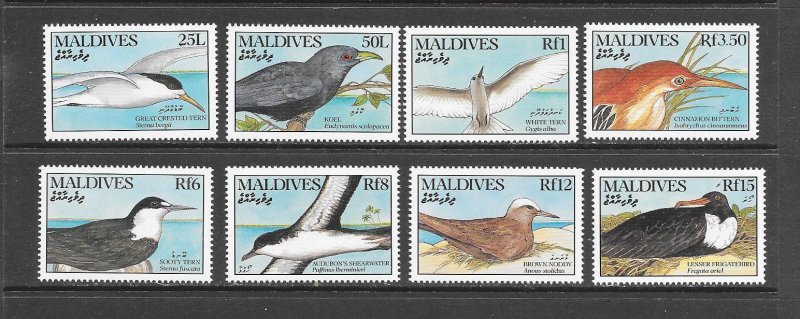 BIRDS - MALDIVES #1421-8  MNH