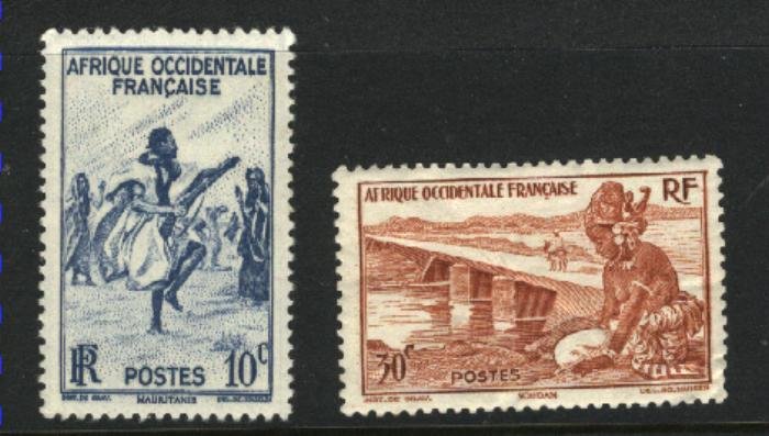 French West Africa 36,37   Mint VF 1947 PD