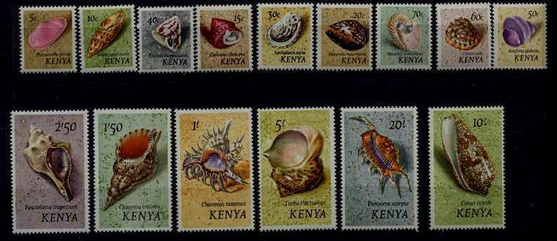 Kenya 36-50 MNH Shells SCV20.20