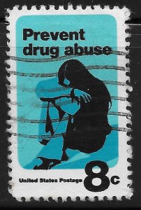 US #1438 8c Prevent Drug Abuse - Young Woman Drug Addict