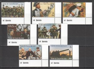 Ss1159 Turks & Caicos Islands World War Ii Wwii Celebrating Ve Day 1Set Mnh