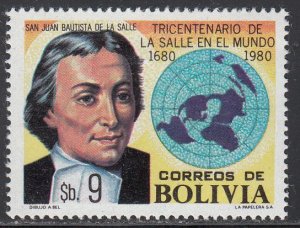 bolivia  scott no 653 mh