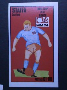 ​STAFFA-SCOTLAND 1974-WORLD CUP MUNICH-WM'74- IMPERF: MNH S/S VERY FINE