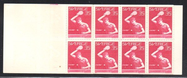 Sweden Sc 726a 1967 Table Tennis stamp booklet of 20 mint NH