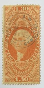 USA 1862-71 FIRST ISSUE REVENUE $1.30 1868 CANCELLATION