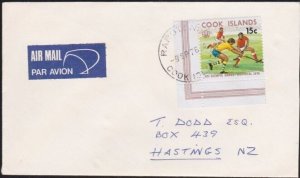 COOK IS 1976 15c Olympic Games Hockey on cover ex Rarotonga................A7911