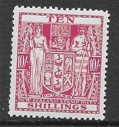 NZ 1940 10sh Postal-Fiscal. VF. MNH