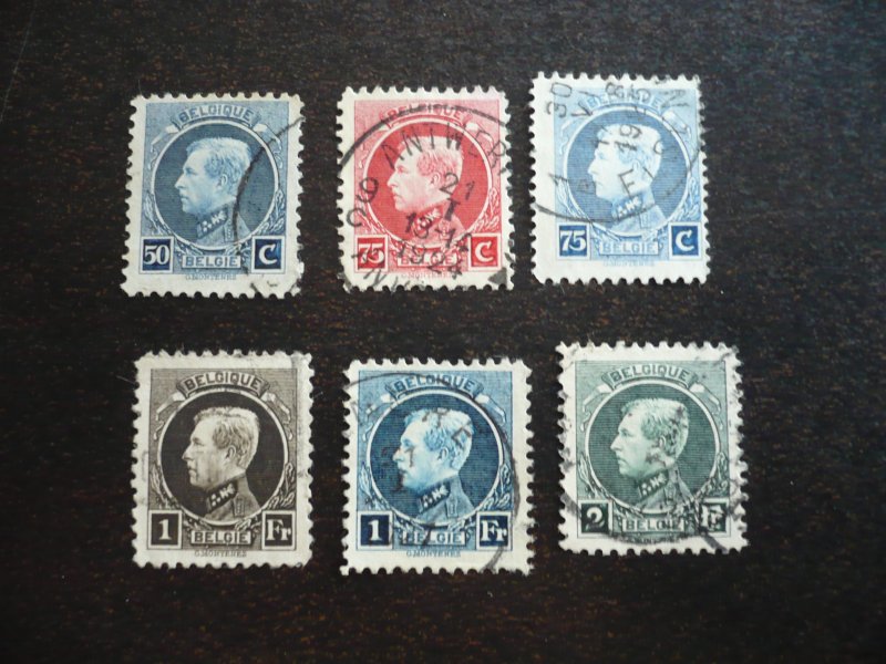 Stamps - Belgium - Scott# 162-167 - Used Partial Set of 6 Stamps