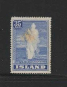 ICELAND #205 1938 35a GEYSER MINT VF LH O.G