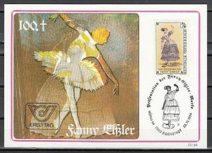 Austria, Scott cat. 1297. Dancer Fanny Eissler. Maximum Card. ^