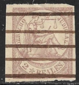 SPANISH COLONIES CUBA PHILIPPINES PUERTO RICO 1865 2r Judicial Revenue AA32 VFU