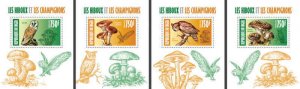 Niger - Owls & Mushrooms - 4 Stamp Set - 14A-219