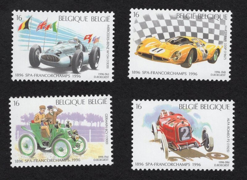 Belgian Scott 1618-1621, MNH Racing Cars