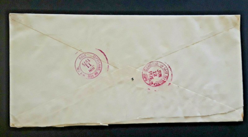 1975 Cairo Egypt To Cleveland Ohio Philatelic Office Airmail Registered Cover