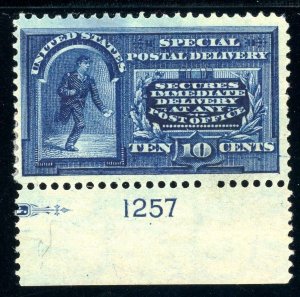 USAstamps Unused FVF US 1895 Special Delivery Plate # Scott E5 NG SCV $210+