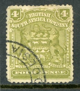 Southern Rhodesia 1898 British South Africa 4d SG #82 VFU A610