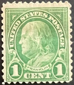 Scott#: 552 - Benjamin Franklin 1¢ 1923 BPE single stamp MNHOG - Lot 4