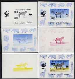 Batum 1994 WWF - Zebra deluxe sheet - the set of 6 progre...