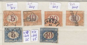 Italy Early Postage Due Collected SGD24/D25/D26/D29/D37 JK4375