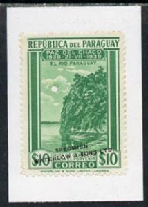 Paraguay 1940 colour trial proof of 10p Fishing (SG 540) ...