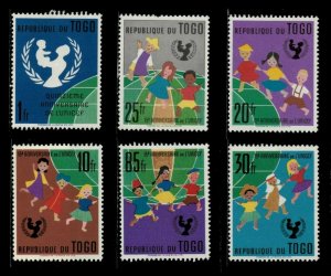 Togo 1961 - UNICEF, 15 Years, Children, Globe - Set of 6v - Scott 411-16 - MNH