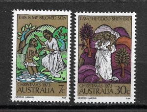 1973 Australia 582-3 Christmas complete set of 2 MNH